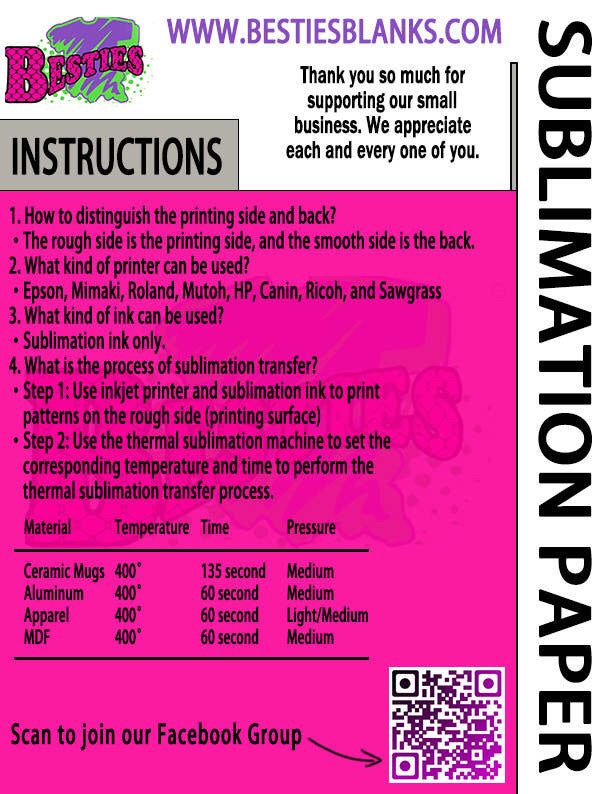 Sublimation Paper 8.5X11